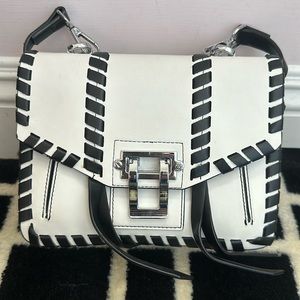 Black and white crossbody